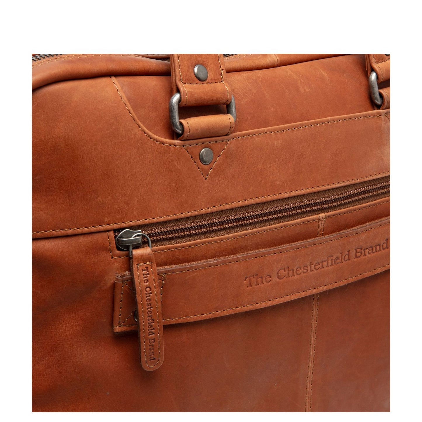 The Chesterfield Brand Montara Laptop Schoudertas - 15" laptopvak - cognac