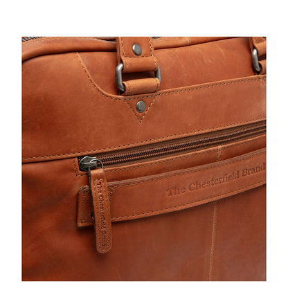 The Chesterfield Brand Montara Laptop Schoudertas - 15" laptopvak - cognac