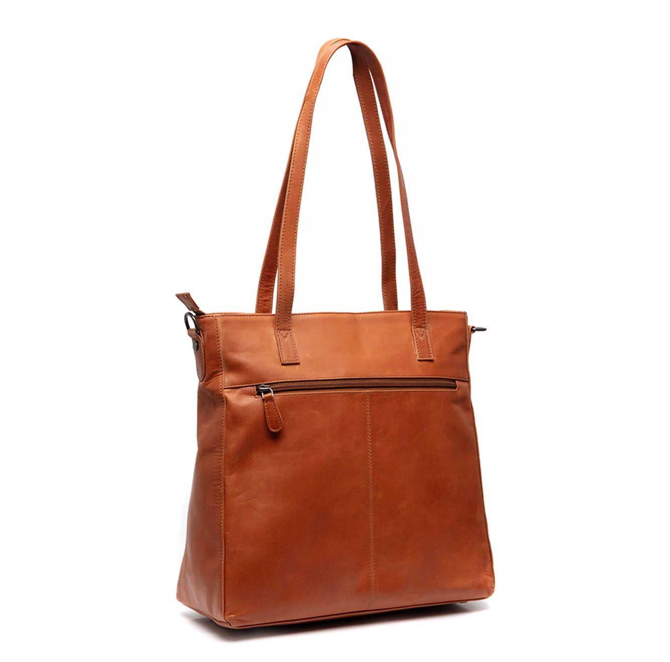 The Chesterfield Brand Mosel Shopper - met 14" laptopvak - met afneembare schouderriem - cognac