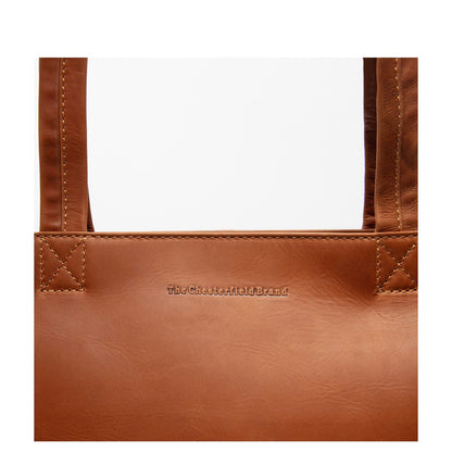 The Chesterfield Brand Alveron Shopper - met 14" laptopvak - cognac