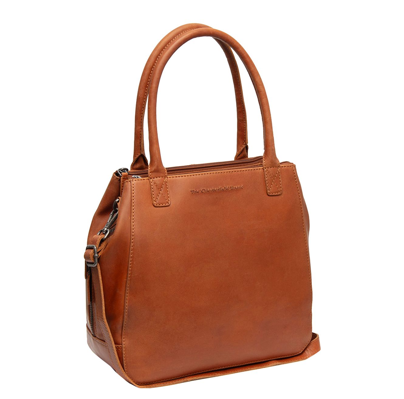 The Chesterfield Brand Solvin Schoudertas - met afneembare schouderriem - cognac