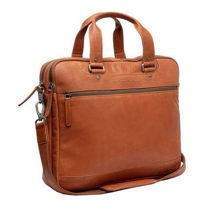 The Chesterfield Brand Montara Laptop Schoudertas - 15" laptopvak - cognac