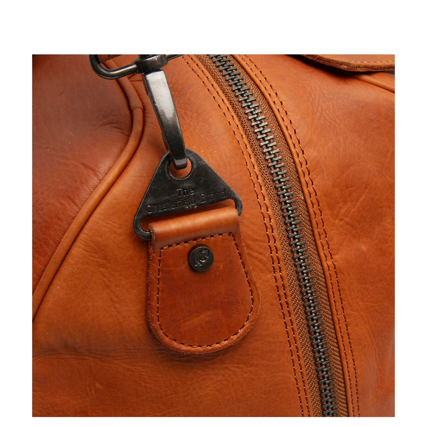The Chesterfield Brand Volenza Weekendtas - 35 liter - met afneembare schouderriem - 28x46x27 cm - cognac