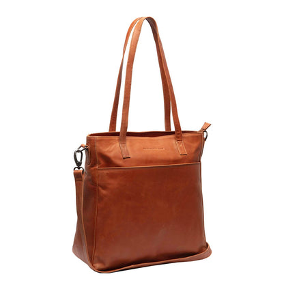 The Chesterfield Brand Mosel Shopper - met 14" laptopvak - met afneembare schouderriem - cognac