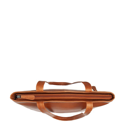 The Chesterfield Brand Alveron Shopper - met 14" laptopvak - cognac