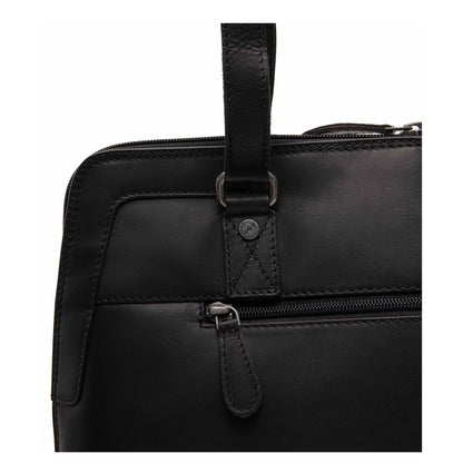 The Chesterfield Brand Elvar Schoudertas - met afneembare schouderriem - zwart