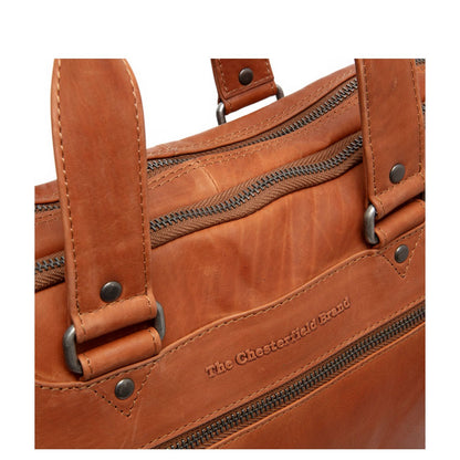 The Chesterfield Brand Montara Laptop Schoudertas - 15" laptopvak - cognac