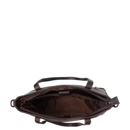 The Chesterfield Brand Mosel Shopper - met 14" laptopvak - met afneembare schouderriem - bruin
