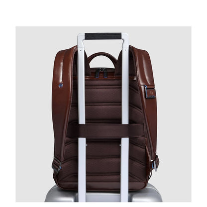 Piquadro Blue Square Laptop Backpack 14"  brown