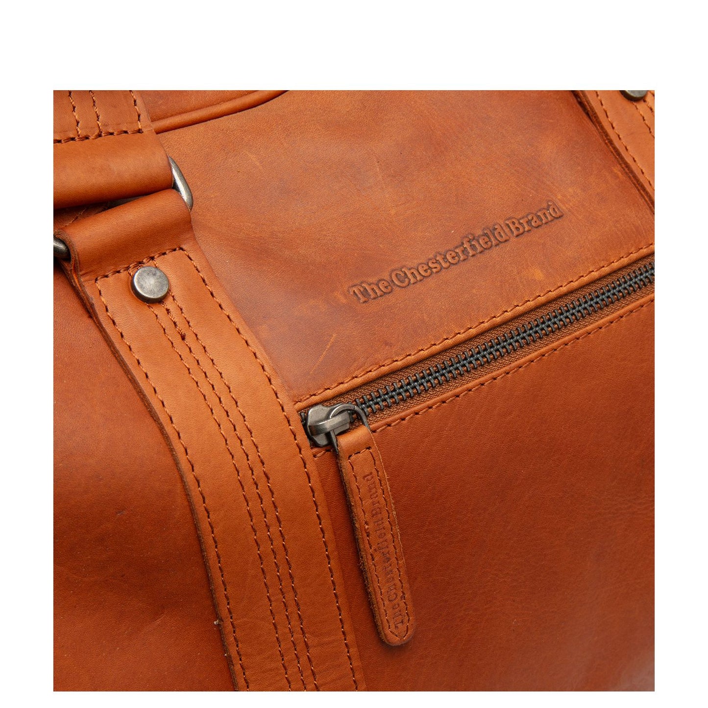 The Chesterfield Brand Volenza Weekendtas - 35 liter - met afneembare schouderriem - 28x46x27 cm - cognac