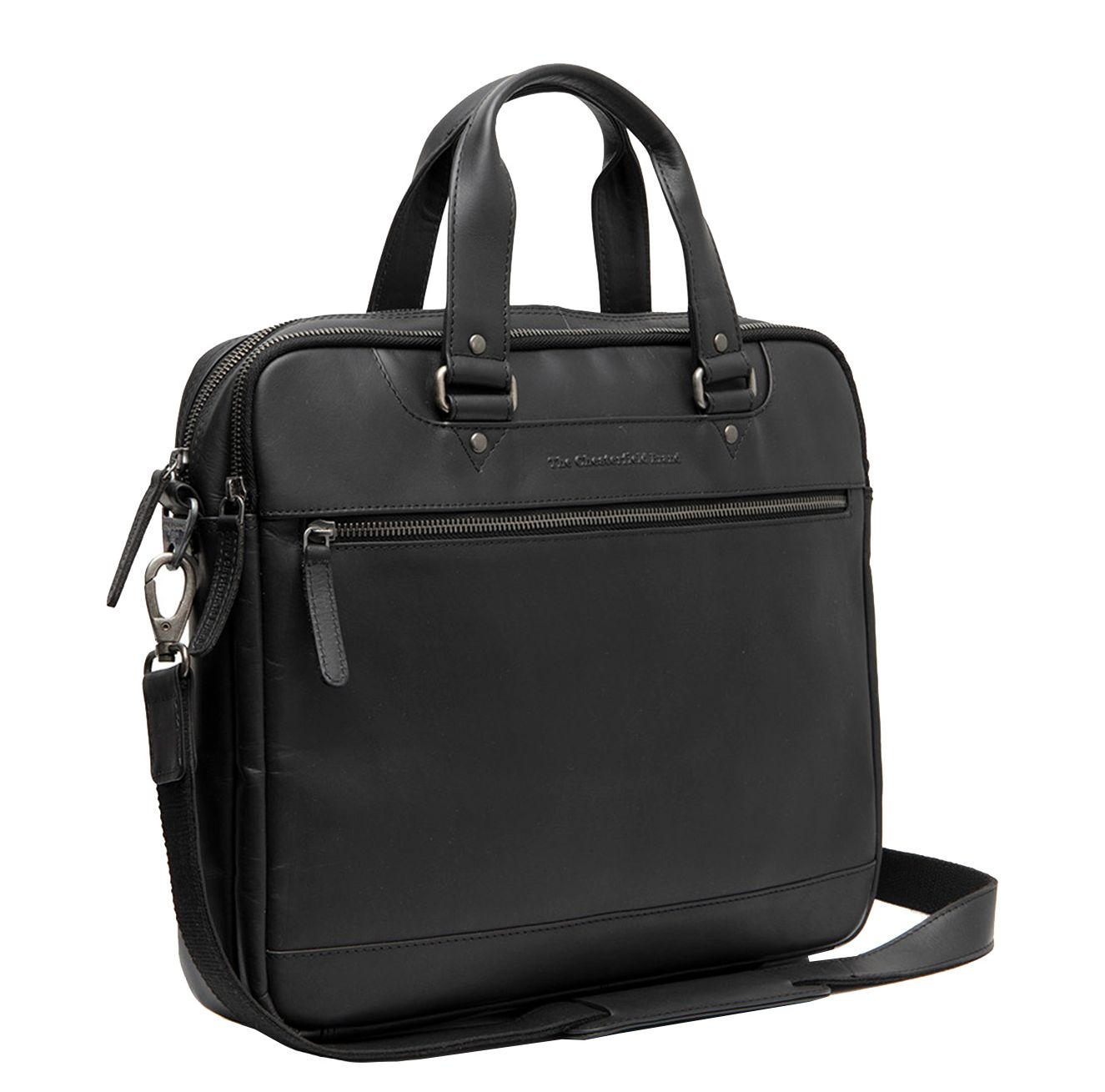 The Chesterfield Brand Montara Laptop Schoudertas - 15" laptopvak - zwart