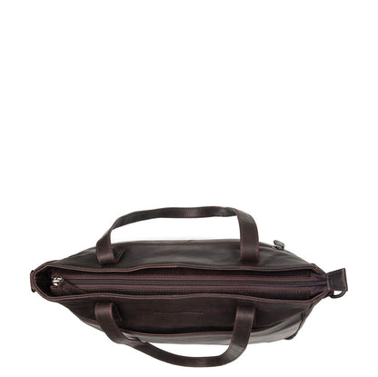 The Chesterfield Brand Mosel Shopper - met 14" laptopvak - met afneembare schouderriem - bruin