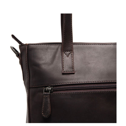 The Chesterfield Brand Mosel Shopper - met 14" laptopvak - met afneembare schouderriem - bruin