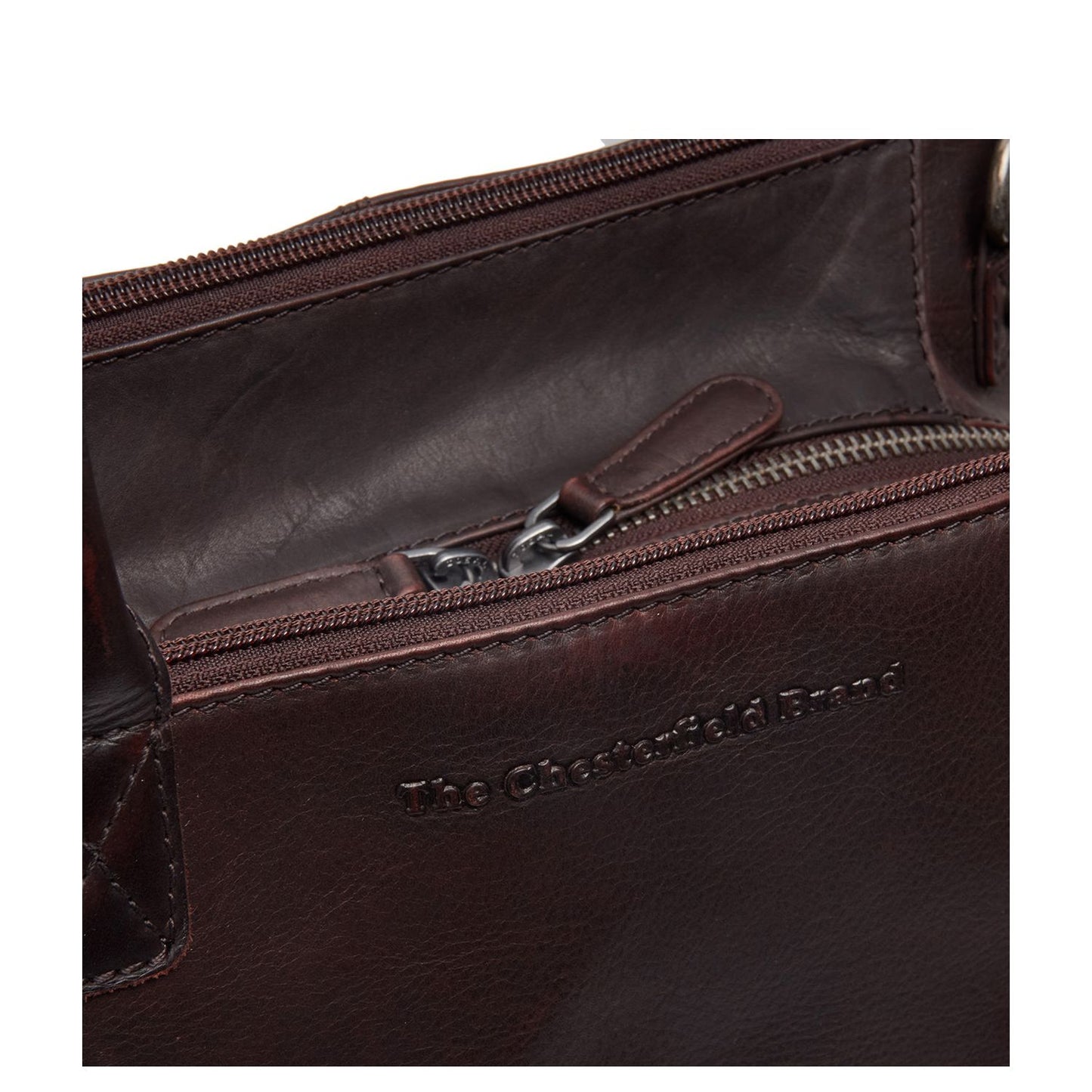 The Chesterfield Brand Solvin Schoudertas - met afneembare schouderriem - bruin
