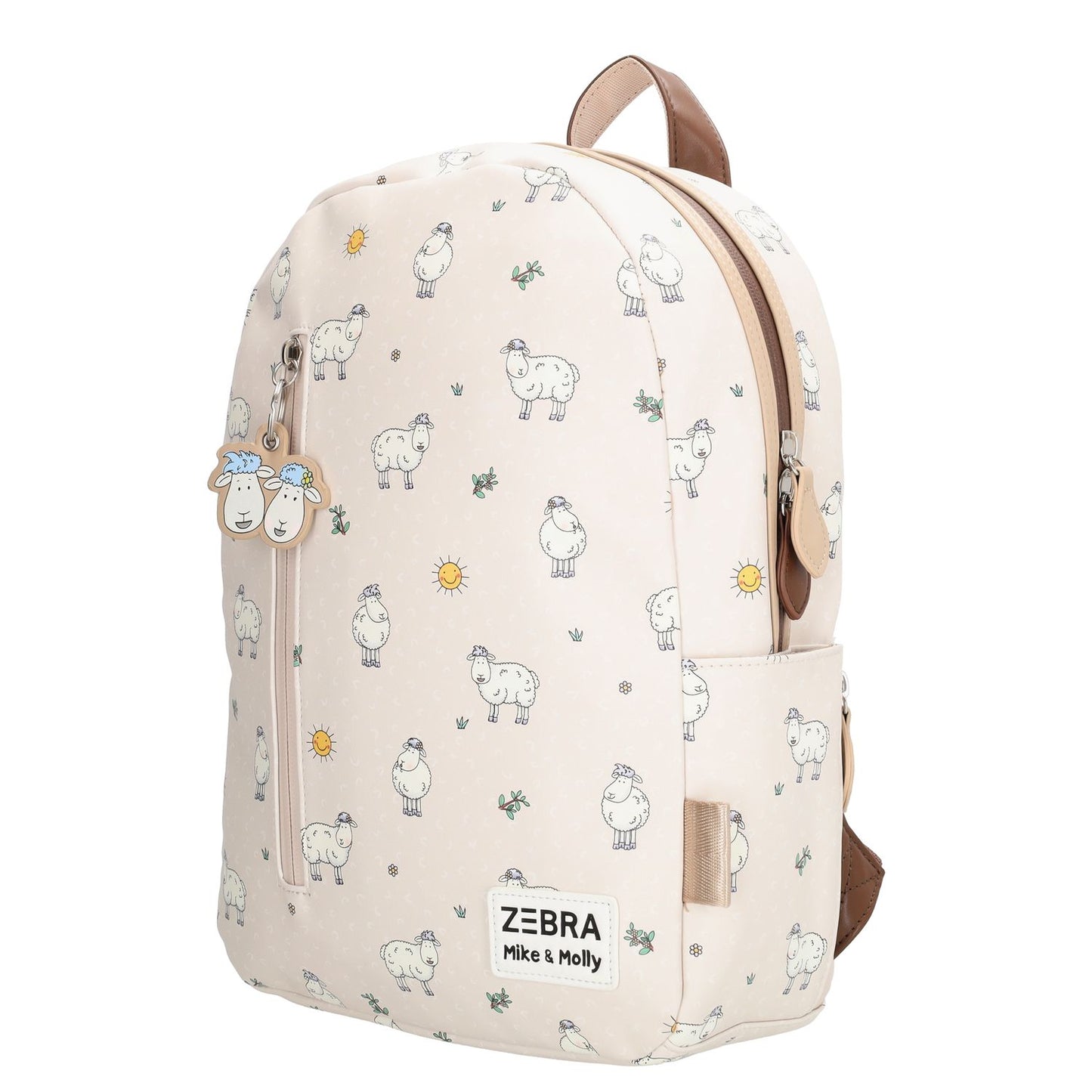 Zebra Trends Mike & Molly Kinderrugzak - met borstriem - creme