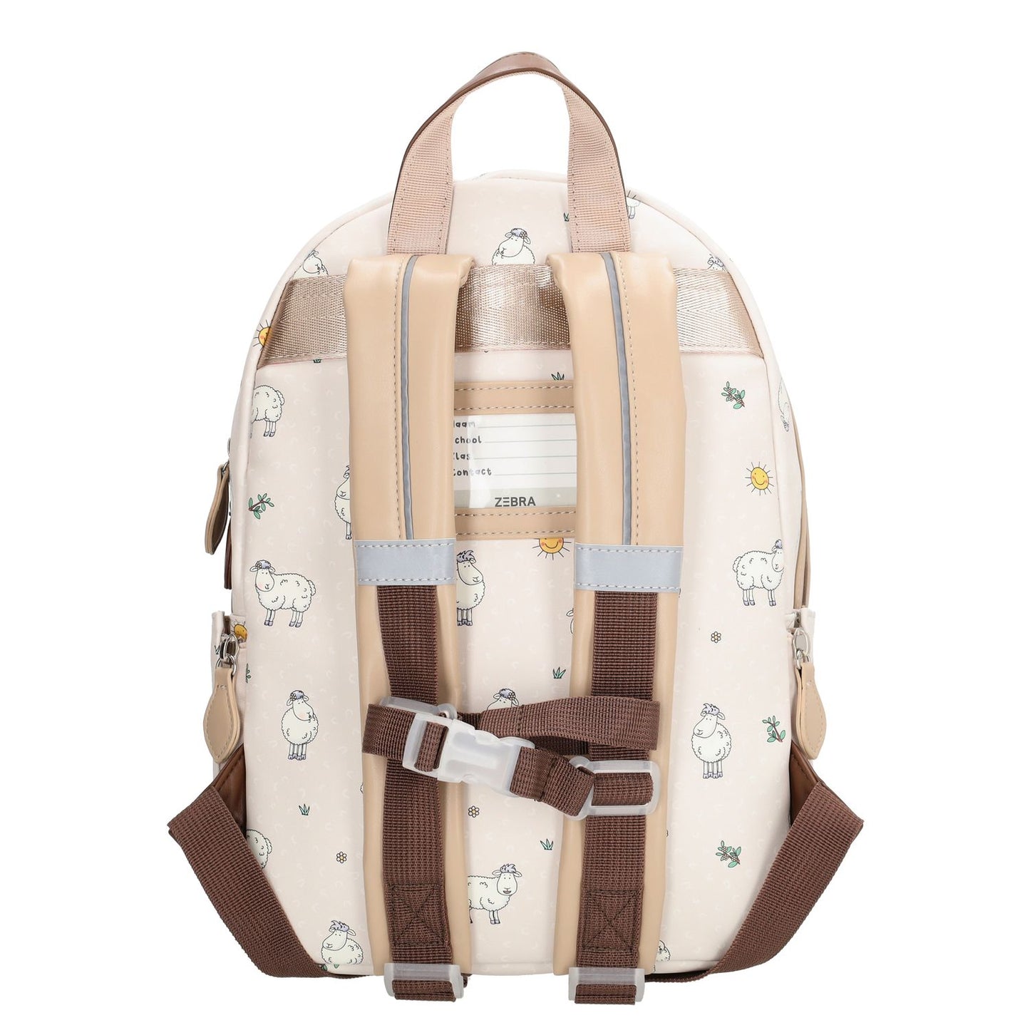 Zebra Trends Mike & Molly Kinderrugzak - met borstriem - creme