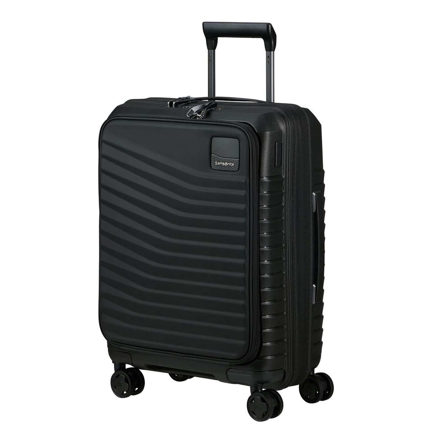 Samsonite Intuo Handbagage Spinner 55 cm - Uitbreidbaar 42/48 liter - met 15.6" laptop-voorvak - 55x40x20/23 cm - zwart