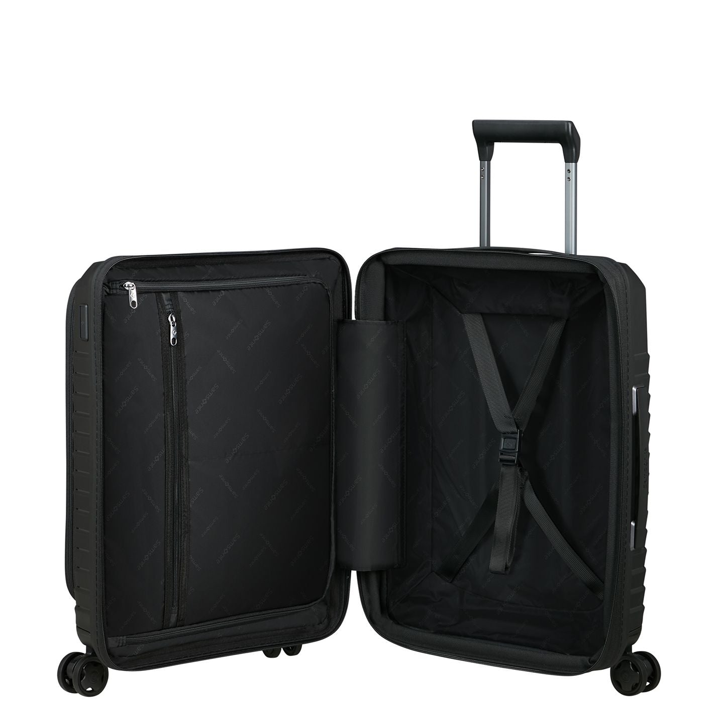 Samsonite Intuo Handbagage Spinner 55 cm - Uitbreidbaar 42/48 liter - met 15.6" laptop-voorvak - 55x40x20/23 cm - zwart
