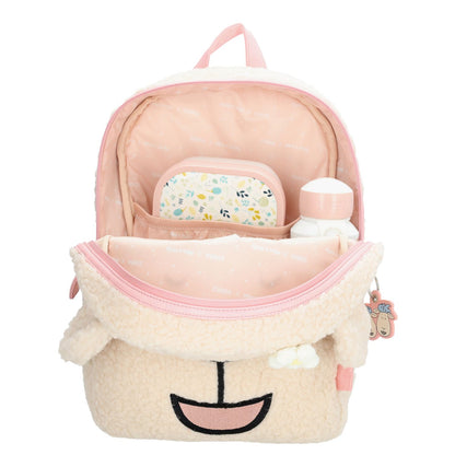 Zebra Trends Mike & Molly Kinderrugzak - teddylook - met borstriem creme