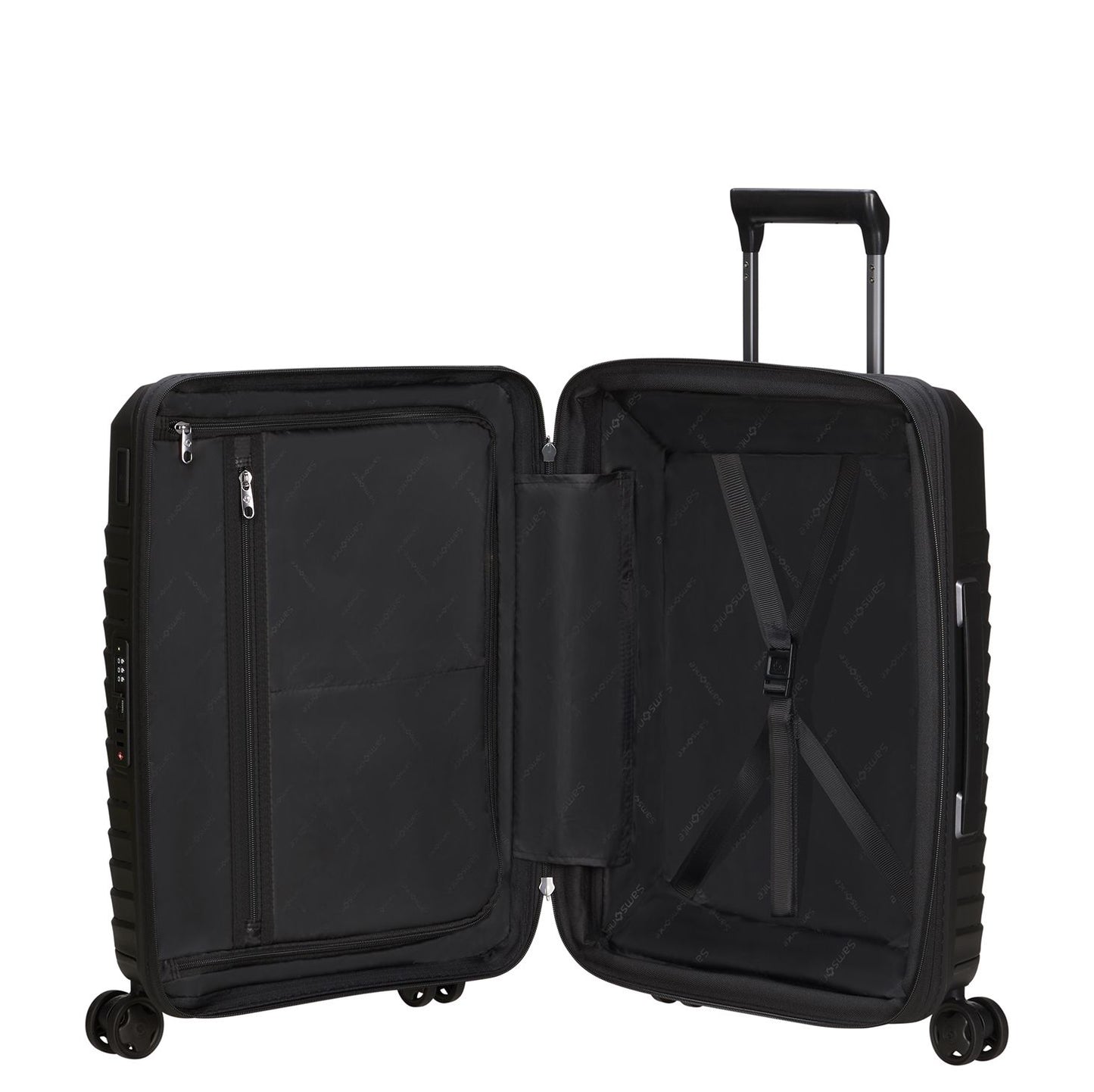 Samsonite Intuo Handbagage Spinner 55 cm - Uitbreidbaar 39/45 liter - 55x40x20/23 cm - zwart