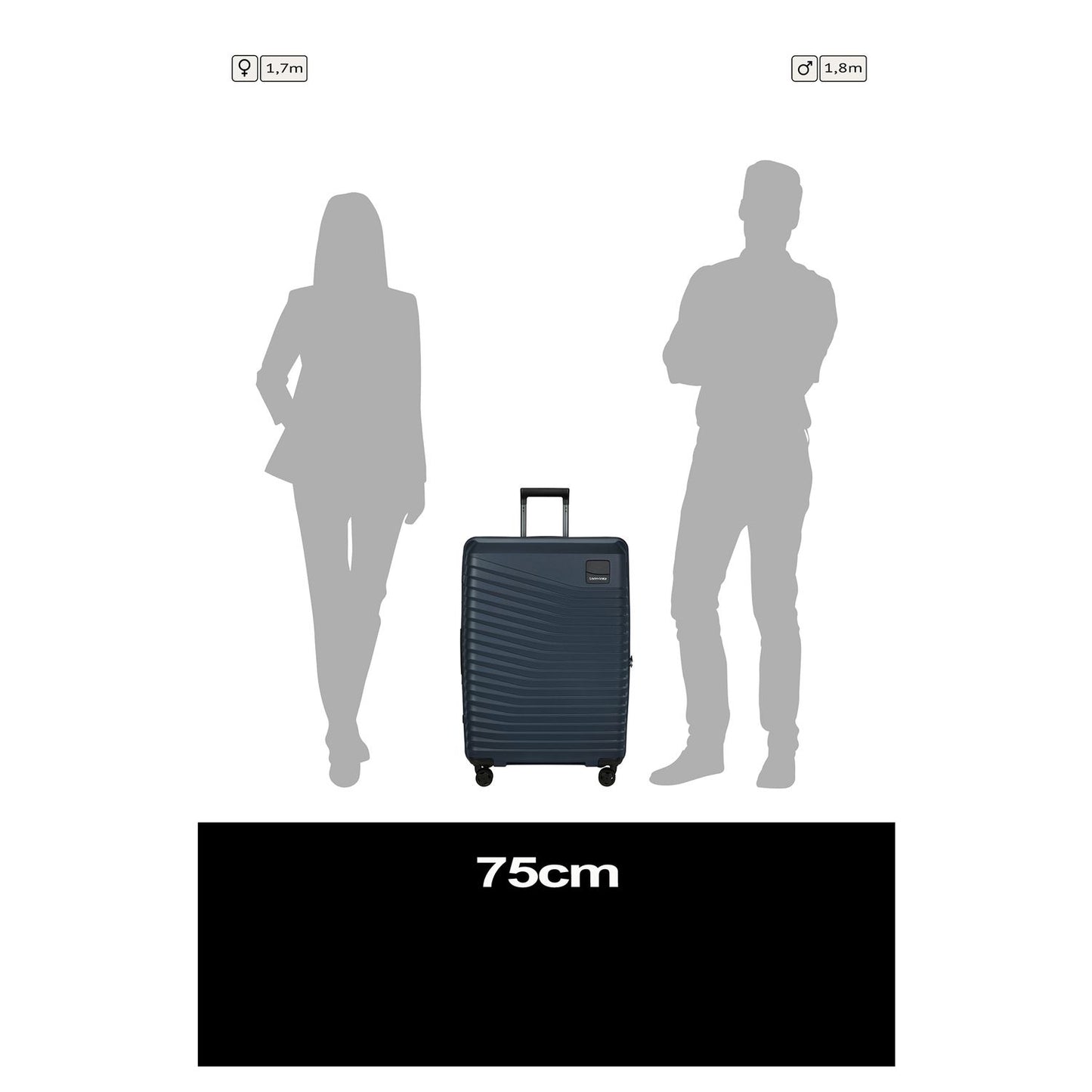 Samsonite Intuo Spinner 75 cm - Uitbreidbaar 105/115 liter - 75x51x30/35 cm - blue nights