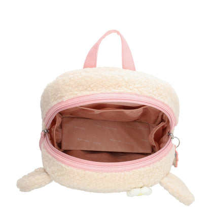 Zebra Trends Mike & Molly Kinderrugzak - teddylook - met borstriem creme
