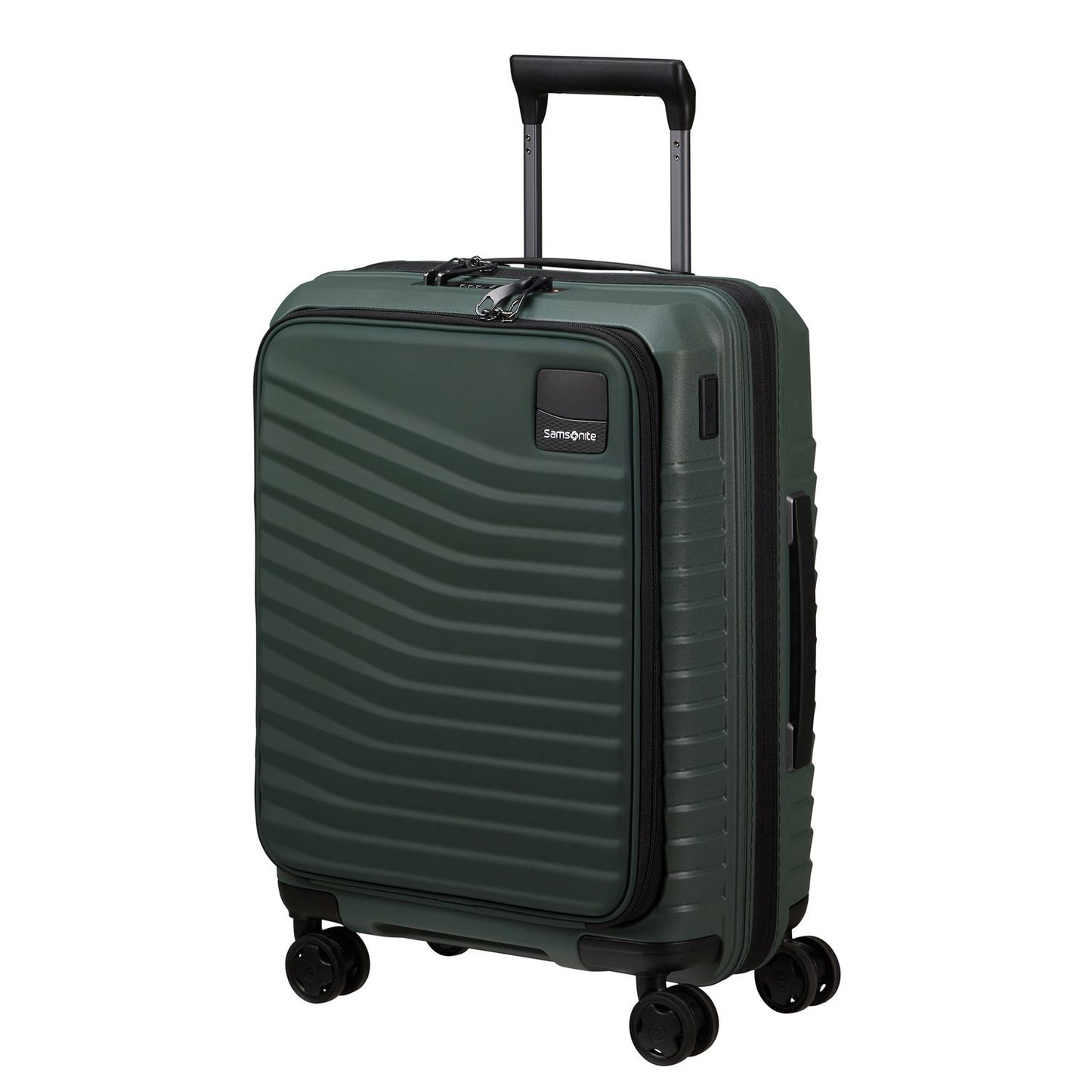 Samsonite Intuo Handbagage Spinner 55 cm - Uitbreidbaar 42/48 liter - met 15.6" laptop-voorvak - 55x40x20/23 cm - olijf groen