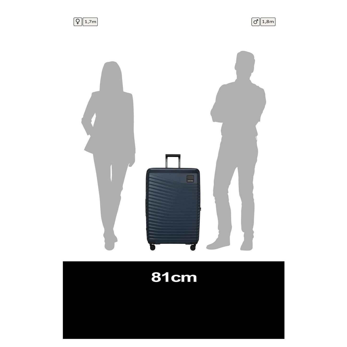 Samsonite Intuo Spinner 81 cm - Uitbreidbaar 132/144 liter - 81x54x33/36 cm - blue nights