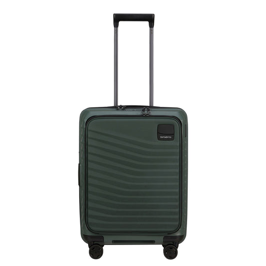 Samsonite Intuo Handbagage Spinner 55 cm - Uitbreidbaar 42/48 liter - met 15.6" laptop-voorvak - 55x40x20/23 cm - olijf groen