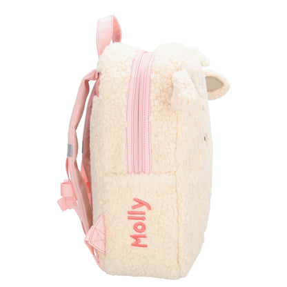 Zebra Trends Mike & Molly Kinderrugzak - teddylook - met borstriem creme