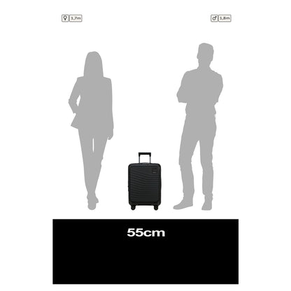 Samsonite Intuo Handbagage Spinner 55 cm - Uitbreidbaar 42/48 liter - met 15.6" laptop-voorvak - 55x40x20/23 cm - zwart