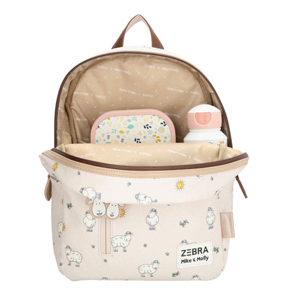 Zebra Trends Mike & Molly Kinderrugzak - met borstriem - creme