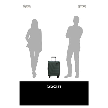 Samsonite Intuo Handbagage Spinner 55 cm - Uitbreidbaar 42/48 liter - met 15.6" laptop-voorvak - 55x40x20/23 cm - olijf groen