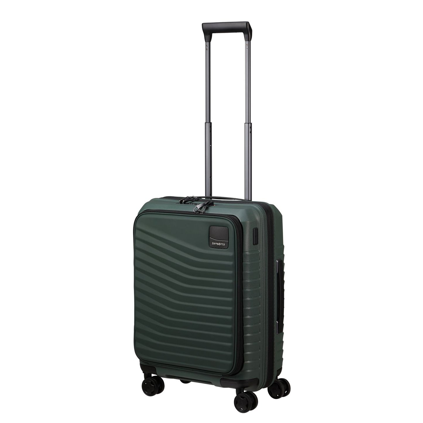 Samsonite Intuo Handbagage Spinner 55 cm - Uitbreidbaar 42/48 liter - met 15.6" laptop-voorvak - 55x40x20/23 cm - olijf groen