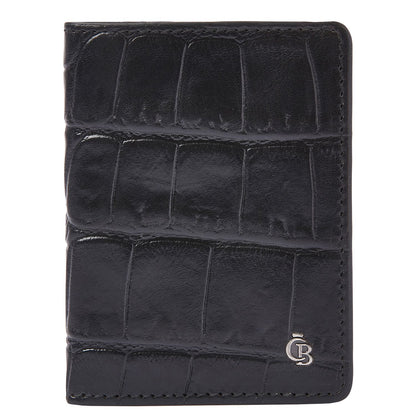 Castelijn & Beerens Croco Creditcard Etui - voor 6 pasjes - met RFID bescherming - zwart