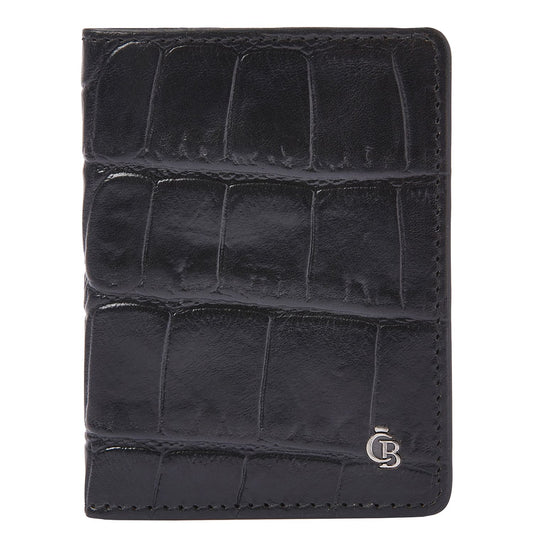 Castelijn & Beerens Croco Creditcard Etui - voor 6 pasjes - met RFID bescherming - zwart