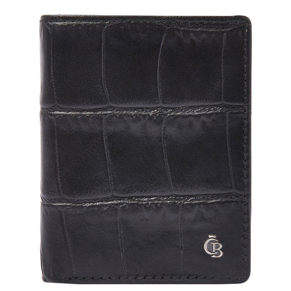 Castelijn & Beerens Croco Mini Wallet - voor 10 pasjes - met RFID bescherming - zwart