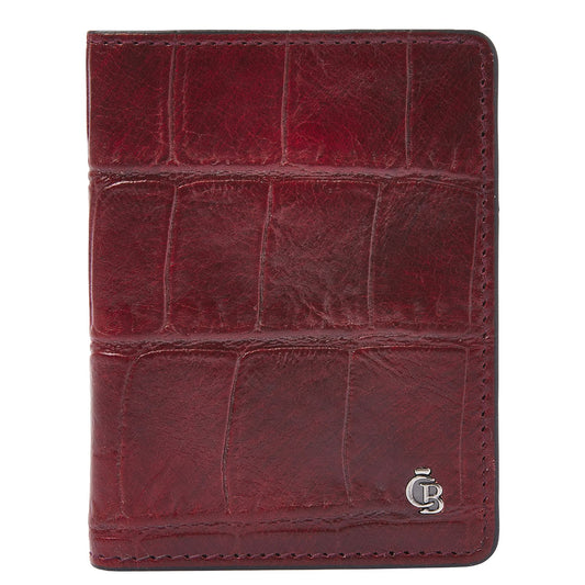 Castelijn & Beerens Croco Creditcard Etui - voor 6 pasjes - met RFID bescherming - rood