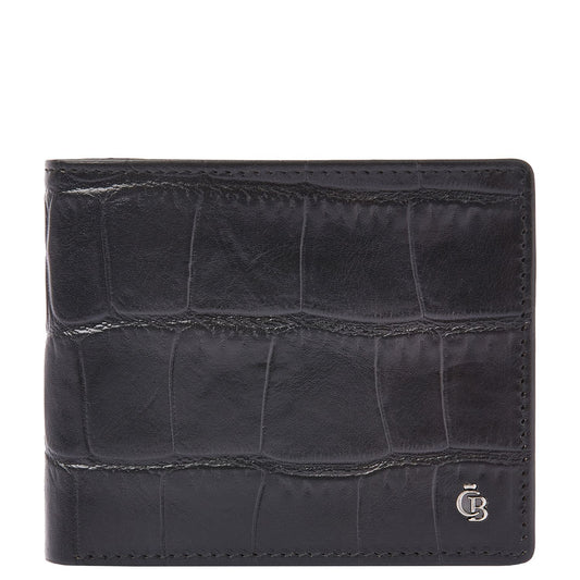 Castelijn & Beerens Croco Billfold - voor 8 pasjes - met RFID bescherming - zwart