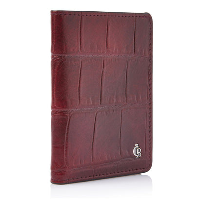 Castelijn & Beerens Croco Creditcard Etui - voor 6 pasjes - met RFID bescherming - rood