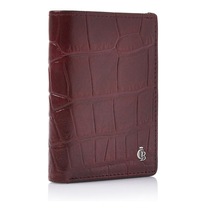 Castelijn & Beerens Croco Mini Wallet - voor 10 pasjes - met RFID bescherming - rood