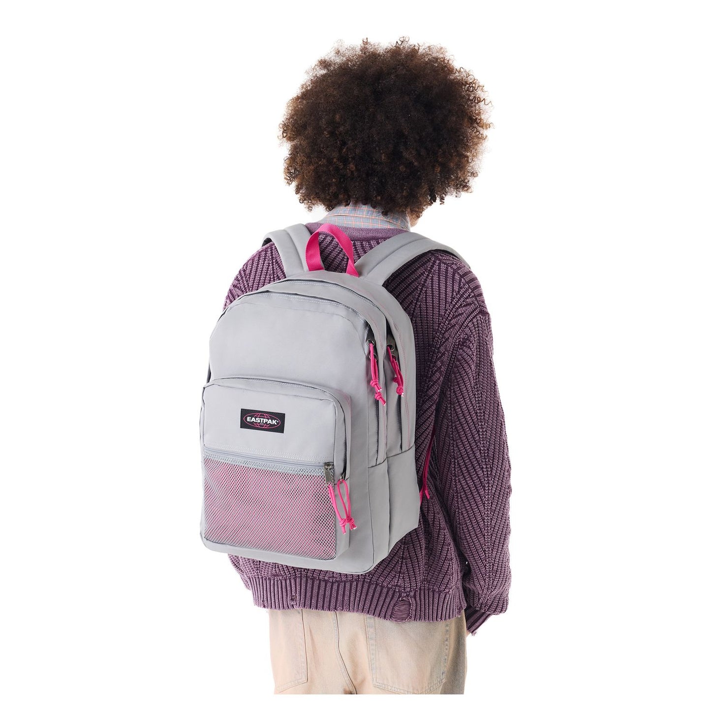 Eastpak Pinnacle Rugzak School kontrast grey pink