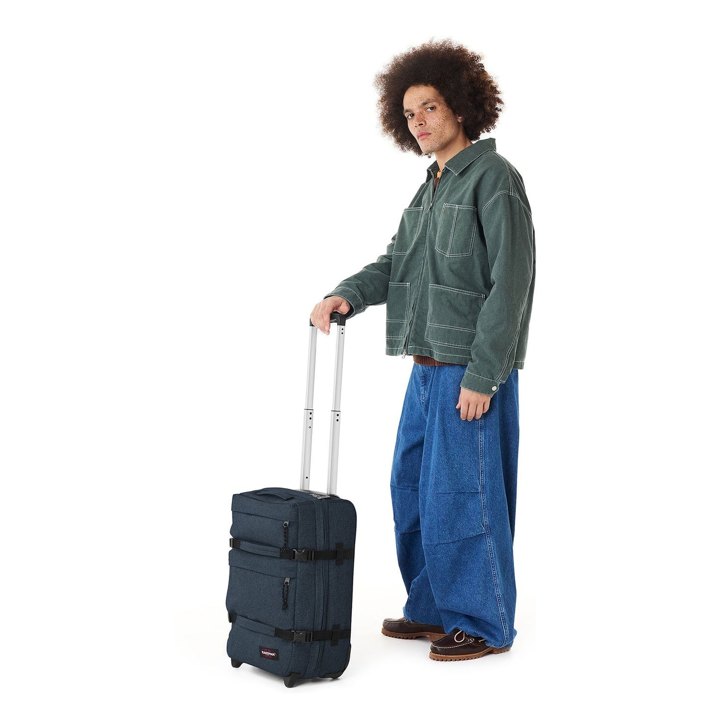 Eastpak Transit'r Plus S Handbagage Reistas 2 Wielen 55 cm - 38 liter - 55x35x23 cm - triple denim