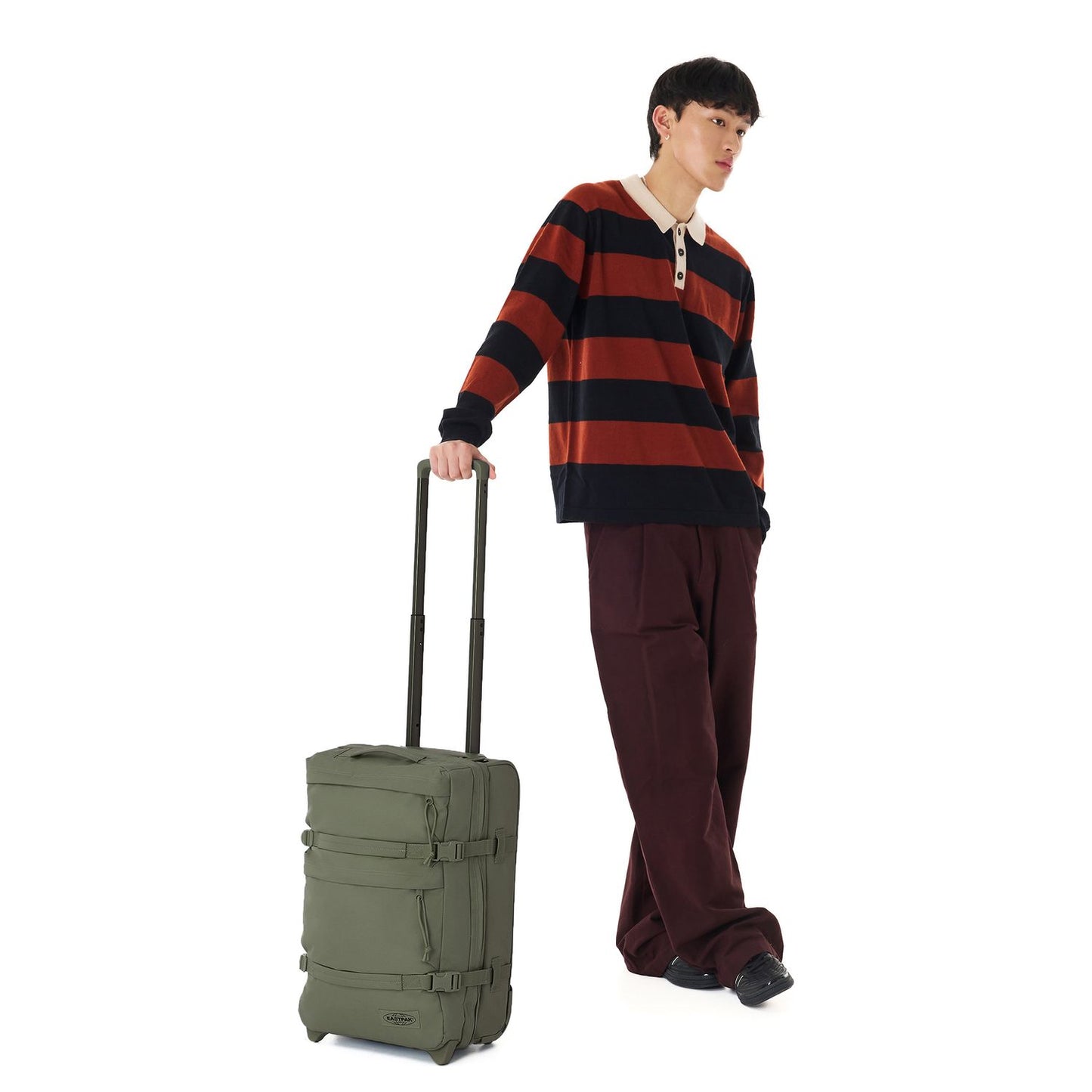 Eastpak Transit'r Plus S Handbagage Reistas 2 Wielen 55 cm - 38 liter - 55x35x23 cm - monotone khaki