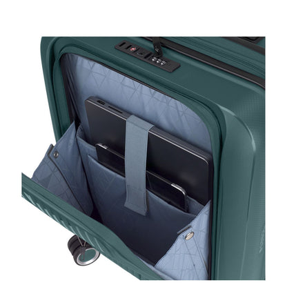 Gabol Brooklyn Handbagage Spinner 55 cm - 42 liter - met 15.6" laptopvak - 55x40x22 cm - donkergroen