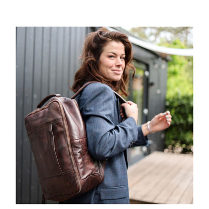 Bear Design Odin Laptoprugzak - 15.6" laptopvak - cognac