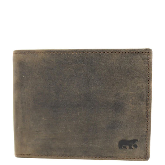 Bear Design Tom Heren Portemonnee - voor 6 pasjes - bruin