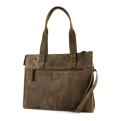 Bear Design Mea Laptopschoudertas - 13.3" laptopvak - met afneembare schouderriem - bruin