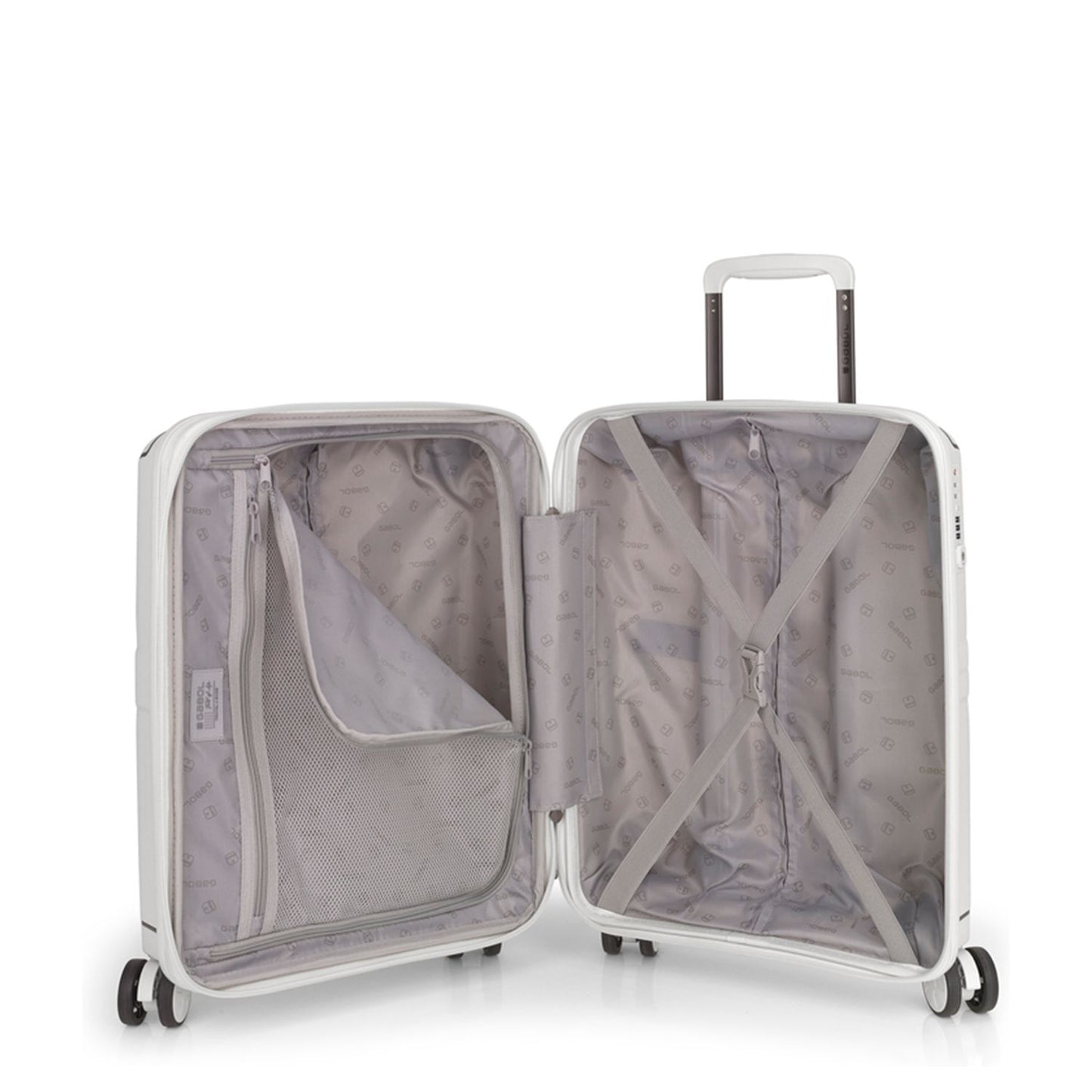Gabol Crosby Handbagage Spinner 55 cm - 46 liter - 55x38x22 cm - wit