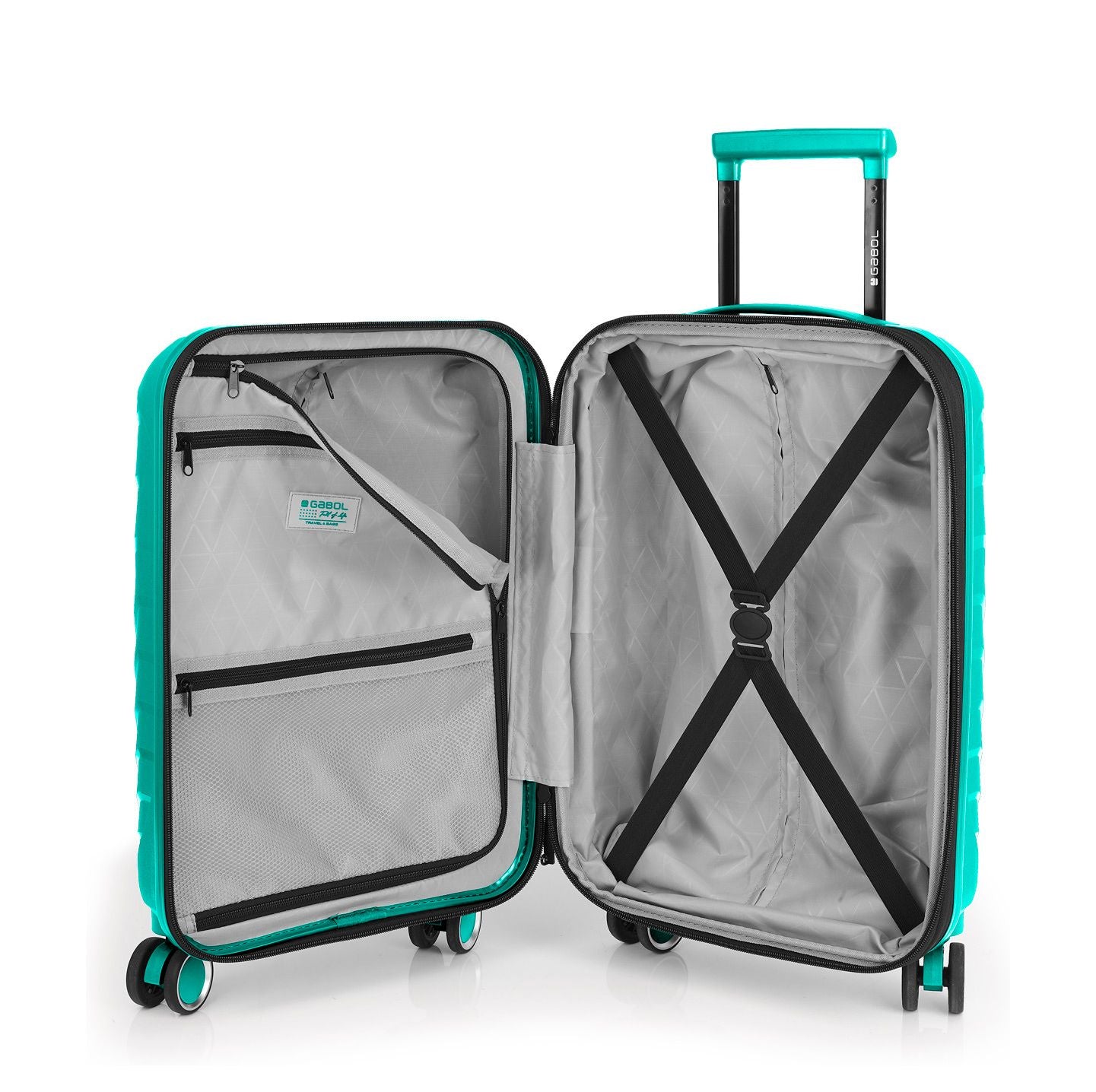 Gabol Soho Handbagage Spinner 55 cm - Uitbreidbaar 35 /40 liter - 55x35x21/24 cm - turquoise